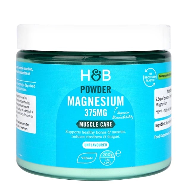 Holland &amp; Barrett - Magnesiumpulver, 375 mg - 200 g | Vitaminer och MineralerVeganska produkterHälsa och välbefinnandeHälsokostMagnesium | Apoteka