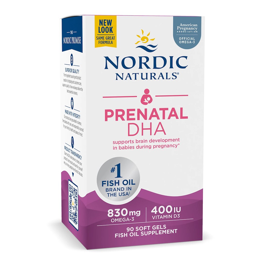 Nordic Naturals - Prenatal DHA, 830 mg Omega-3 + 400 IE D3 utan smak - 90 mjuka kapslar | Vitaminer och MineralerD-vitaminOmegas - EFA - CLA - oljorHälsokostOmega & Näringsoljor | Apoteka
