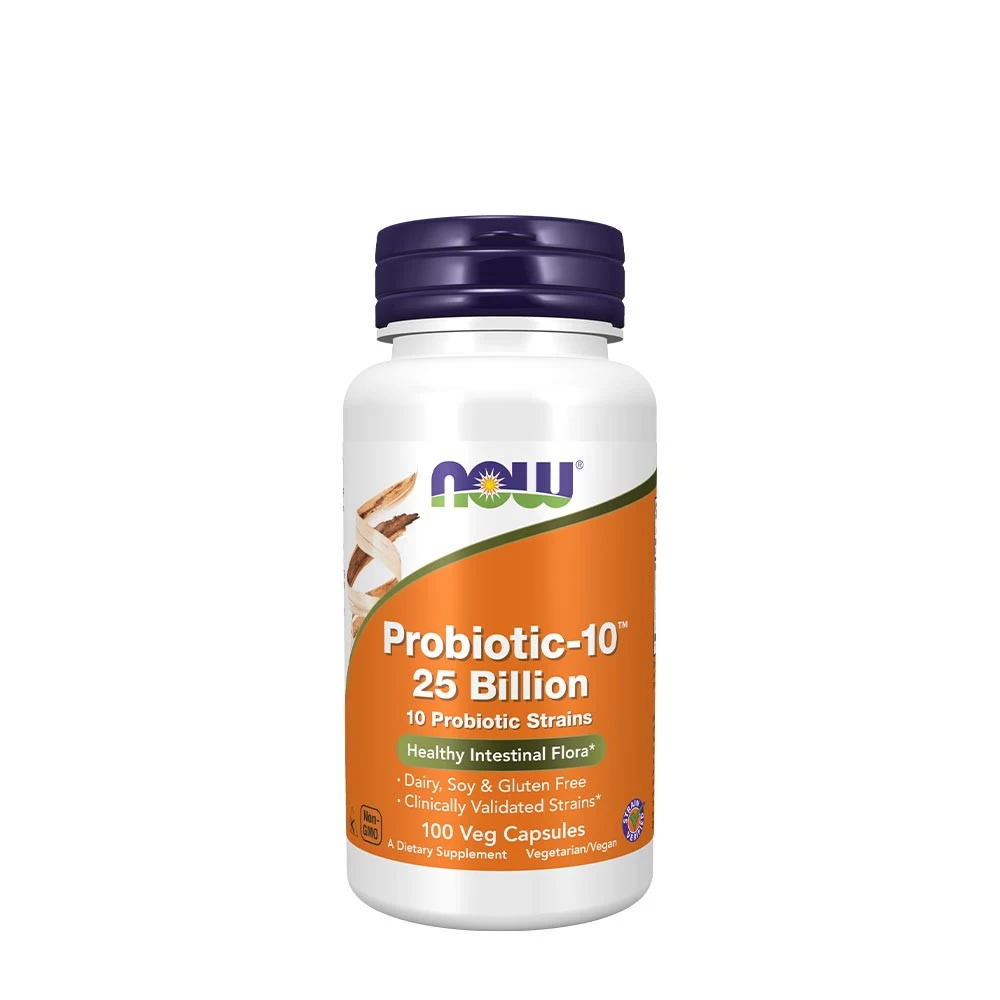 NOW - Probiotic-10, 25 miljarder - 100 vegkapslar | Vitaminer och MineralerVeganska produkterHälsa och välbefinnandeHälsokostProbiotika | Apoteka