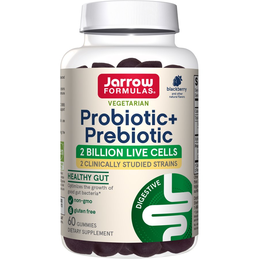 Jarrow Formulas - Probiotika + Prebiotika, Björnbärssmak - 60 tuggummin | Vitaminer och MineralerHälsa och välbefinnandeHälsokostProbiotikaGummibär | Apoteka