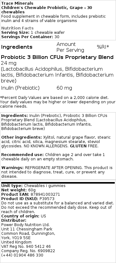 tyggetabletter med druesmag - 30 styk