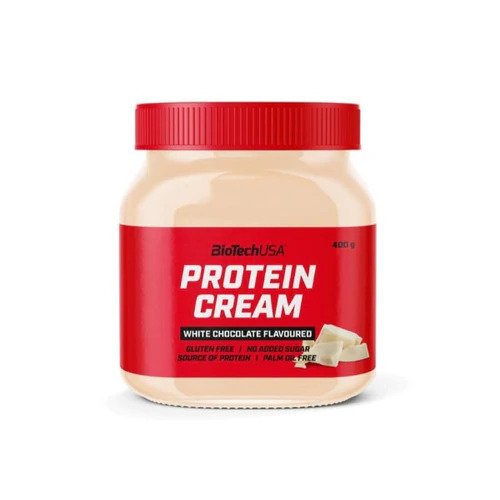 BioTechUSA - Protein Cream, Vit Choklad, 400g | HälsokostNötsmörProteinerFitness och träningSundhedsfødevarer | Apoteka