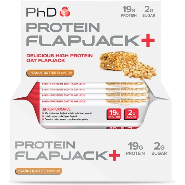 PhD - Protein Flapjack+, Skogsbär, 12 barer | HälsokostProteinerProteinbarsKreatintillskottFitness och träningSundhedsfødevarer | Apoteka