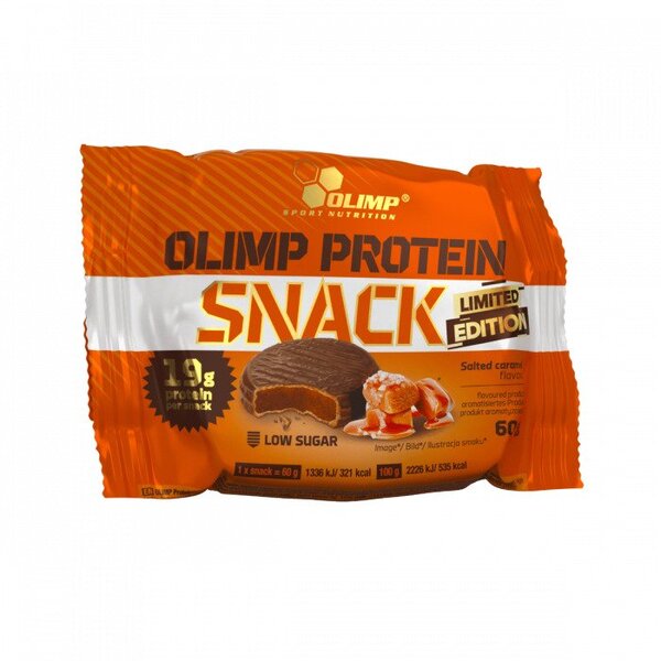 Olimp Nutrition - Protein Snack, Saltad Karamell (Begränsad Upplaga), 12 x 60g | HälsokostProteinerProteinbarsFitness och träning | Apoteka