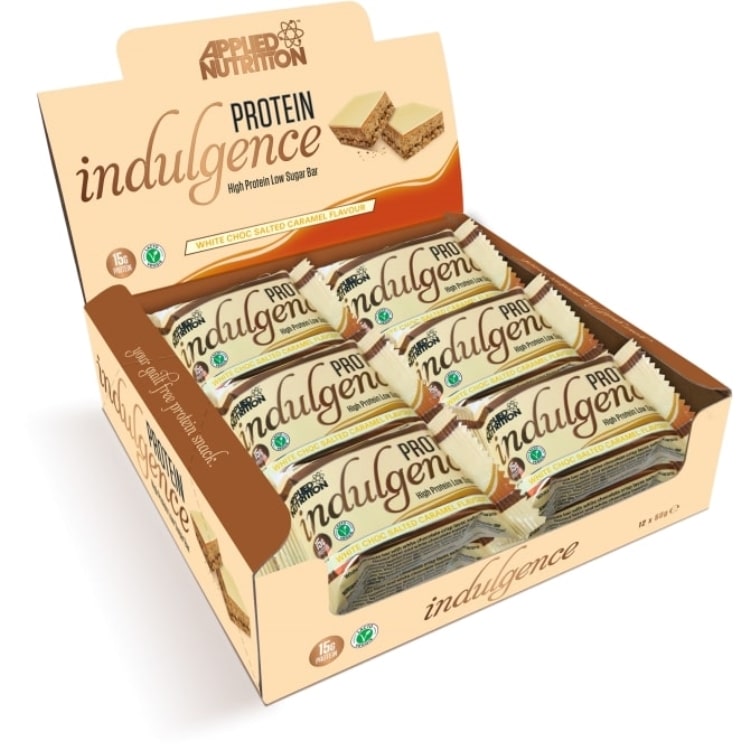 Applied Nutrition - Proteinförälskelsebar, Vit Choklad Saltad Karamell - 12 x 50g | HälsokostProteinerProteinbarsFitness och träningSundhedsfødevarer | Apoteka