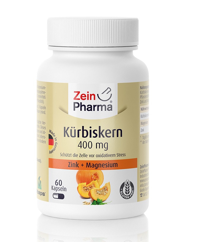 Zein Pharma - Pumpafrö, 400 mg - 60 kapslar | Veganska produkterHälsa och välbefinnandeHälsokostÖrter och växtbaserade preparatOmega & Näringsoljor | Apoteka
