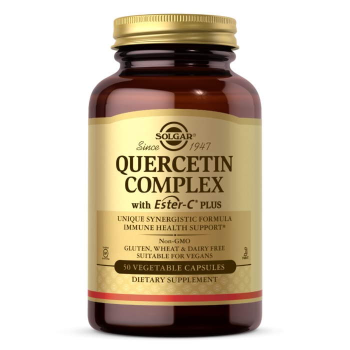 Solgar - Quercetinkomplex med Ester-C Plus, 50 vegetabiliska kapslar | Vitaminer och MineralerVeganska produkterHälsa och välbefinnandeAntioxidanterÖrttillskottHälsokostÖrter och växtbaserade preparat | Apoteka