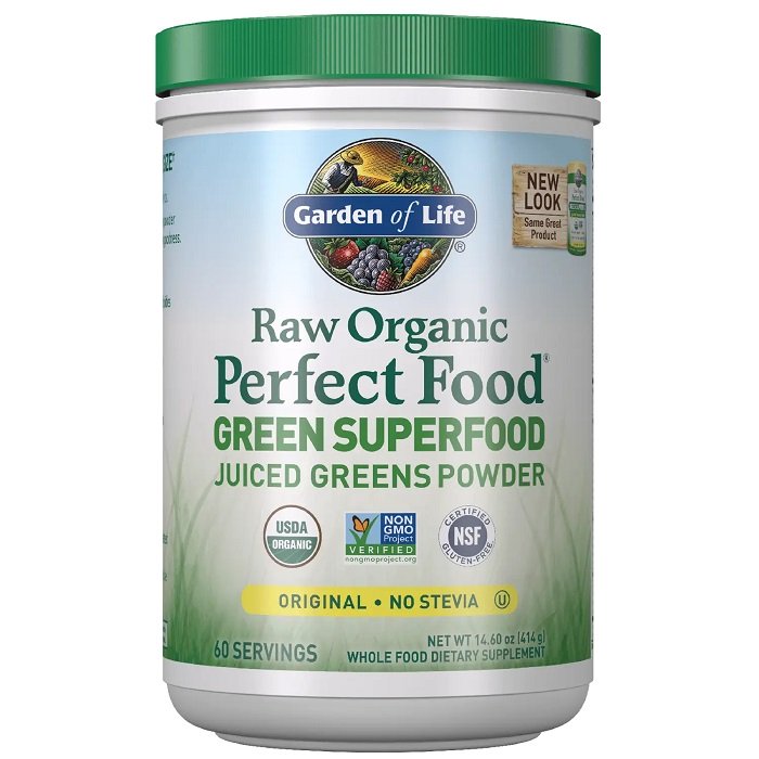 Garden of Life - Rå Ekologisk Perfect Food Grön Supermat, 414-570 gram | Veganska produkterHälsa och välbefinnandeViktkontrollHälsokostFitness och träningNordisk vitalitet | Apoteka