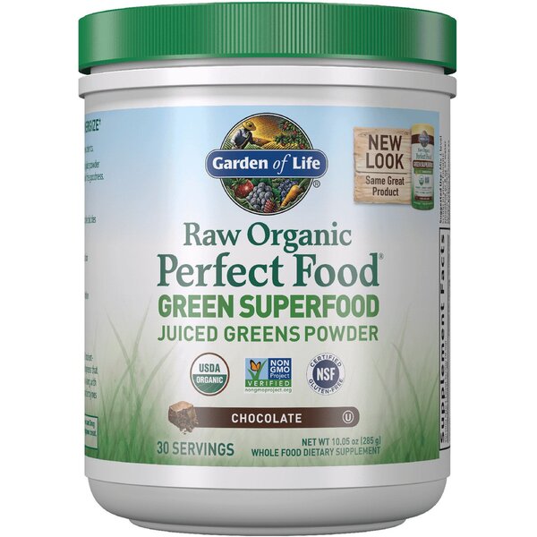 Garden of Life - Rå Ekologisk Perfekt Föda Grön Supermat, choklad - 285g | Veganska produkterHälsa och välbefinnandeHälsokostNordisk vitalitet | Apoteka