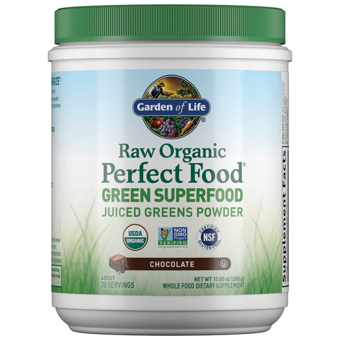 Garden of Life - Rå Ekologisk Perfekt Mat Grön Superfood, Choklad - 570g | Veganska produkterHälsa och välbefinnandeViktkontrollHälsokostFitness och träningNordisk vitalitet | Apoteka