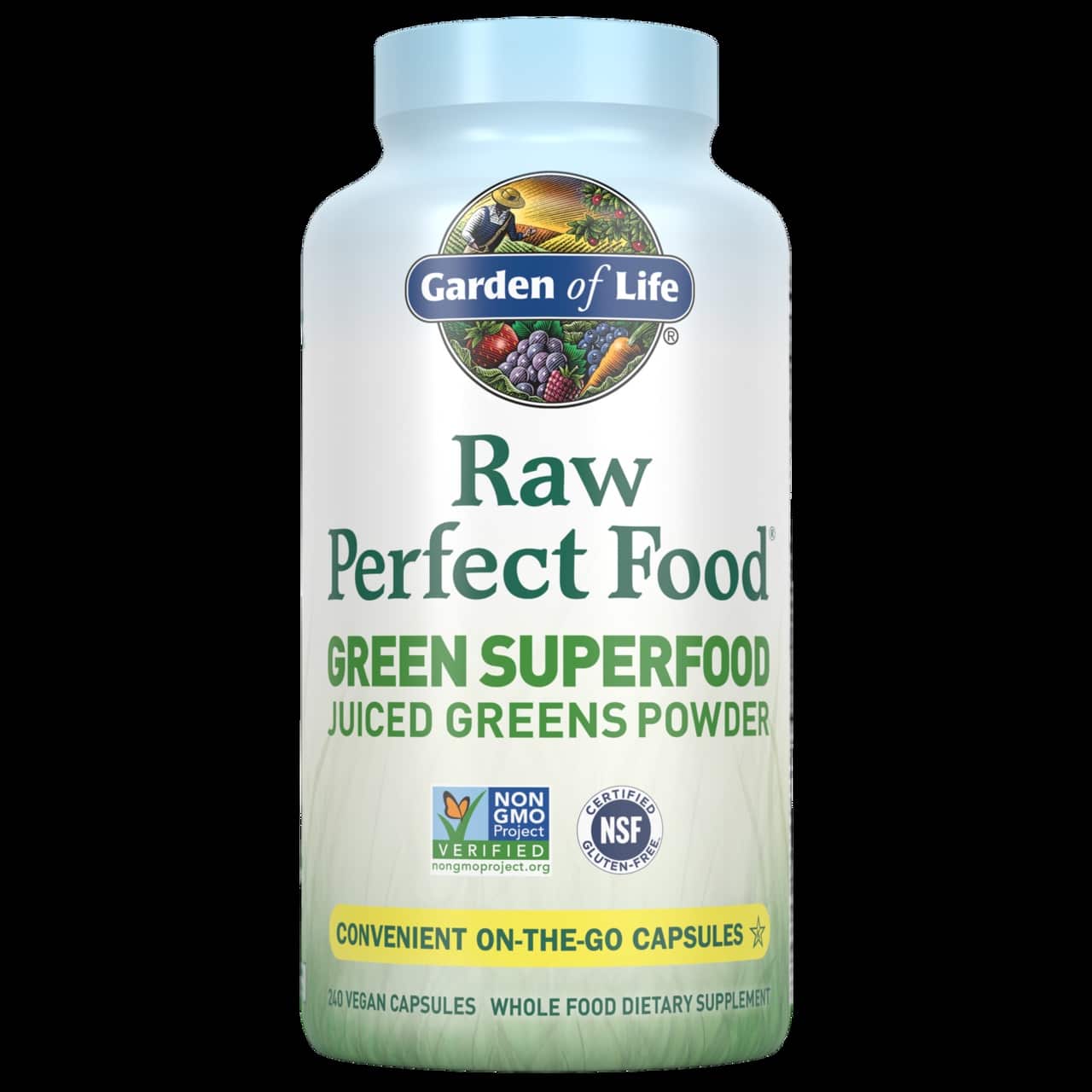 Garden of Life - Rå Perfekt Mat Grön Superfood, 240 kapslar | Vitaminer och MineralerVeganska produkterHälsa och välbefinnandeHälsokostEnzymerNordisk vitalitet | Apoteka