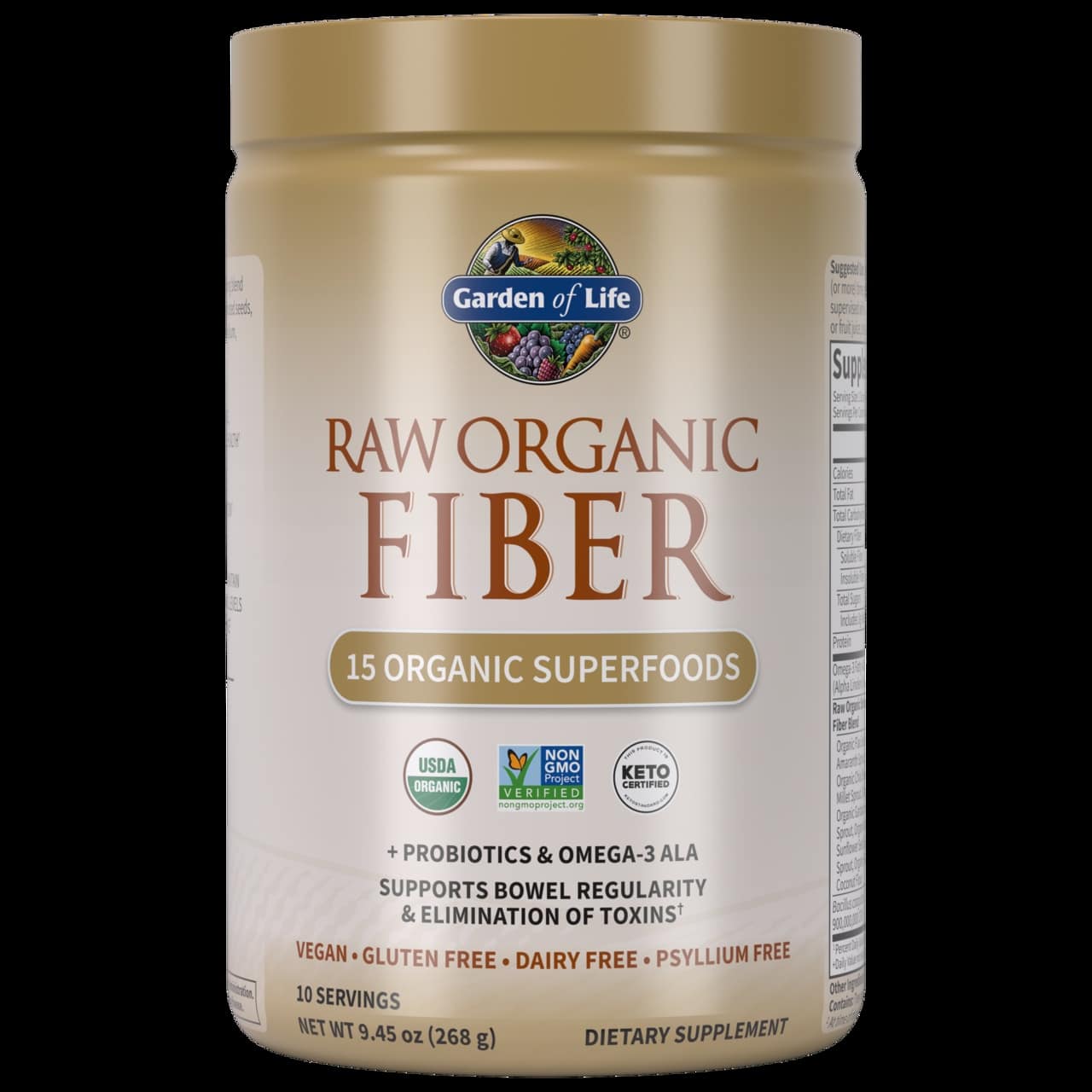 Garden of Life - Rå Ekologisk Fiber, 803 g | Veganska produkterHälsa och välbefinnandeHälsokostMatsmältningshälsa | Apoteka
