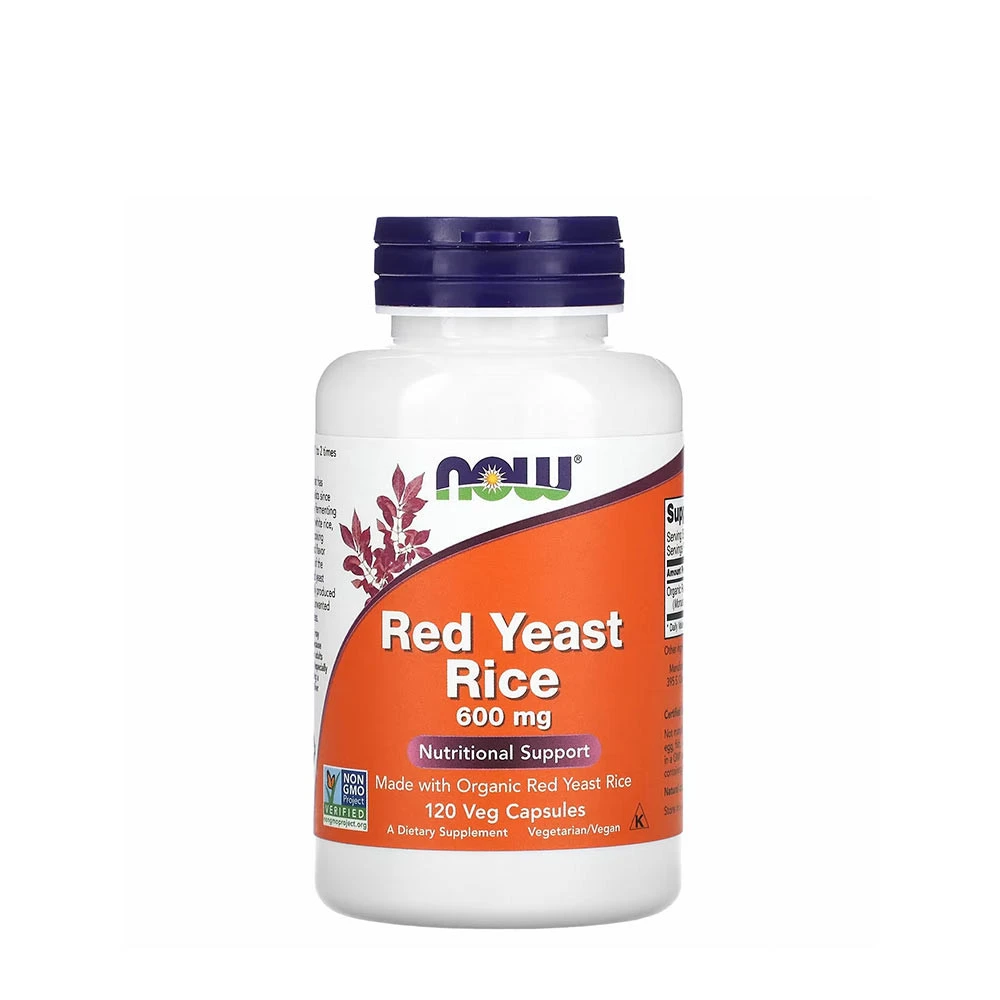 NOW - Röd Jäst Ris, 600 mg - 120 vegetabiliska kapslar | Vitaminer och MineralerVeganska produkterHälsa och välbefinnandeHälsokostÖrter och växtbaserade preparat | Apoteka