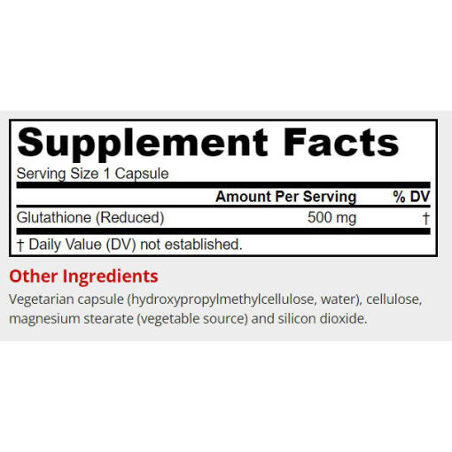 Jarrow Formulas - Reducerat Glutation, 500 mg kapslar - Bild 2
