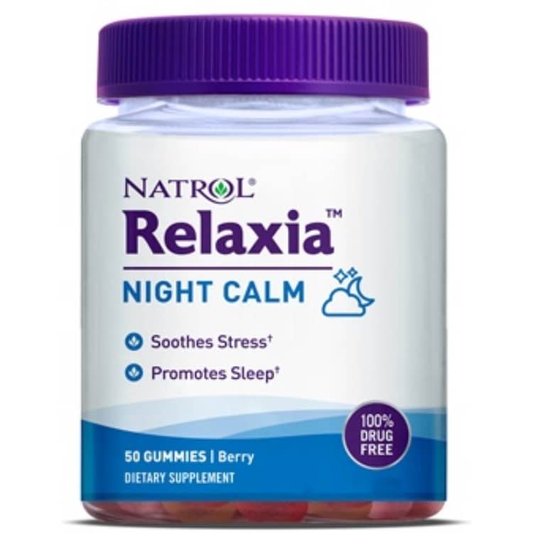 Natrol - Relaxia Night Calm, 50 gummier | Hälsa och välbefinnandeHälsokostSömnstödMelatonin5-HTPTaurinGummibär | Apoteka