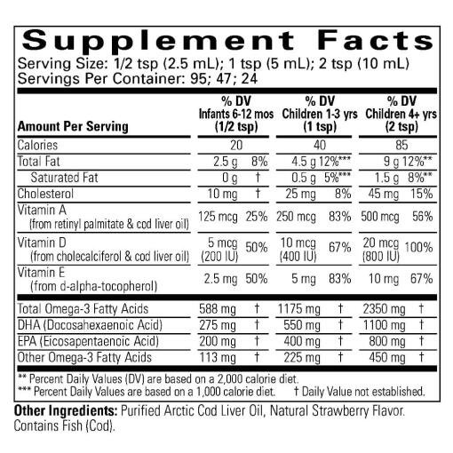 Child Life - Ren Arktisk Torskleverolja, Naturlig Jordgubb - 237 ml - Bild 3