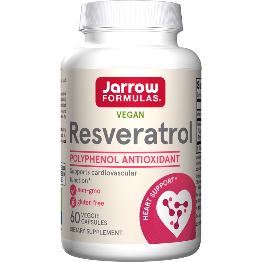 Jarrow Formulas - Resveratrol, 100 mg - 60 vegetabiliska kapslar | Vitaminer och MineralerVeganska produkterHälsa och välbefinnandeHälsokostResveratrol | Apoteka