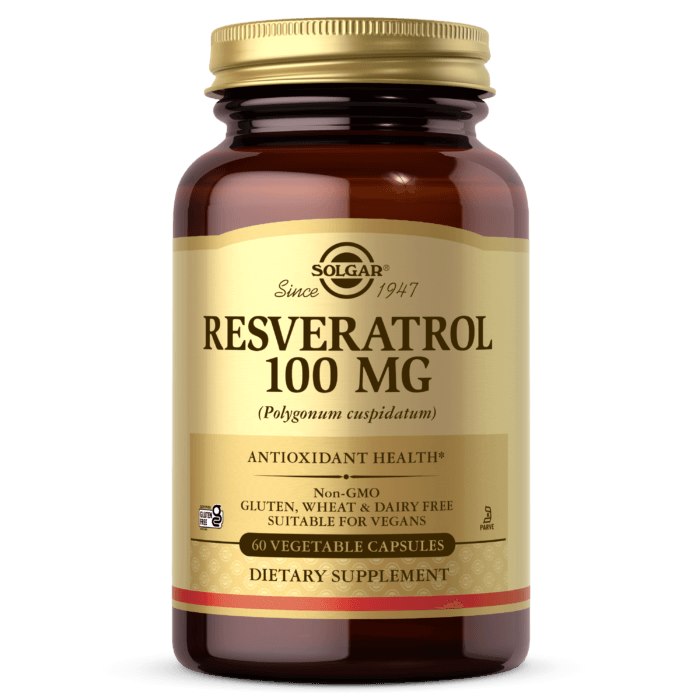 Solgar - Resveratrol, 60 vegetabiliska kapslar