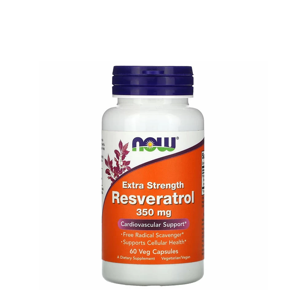 NOW - Resveratrol Extra, 350 mg | Vitaminer och MineralerVeganska produkterHälsa och välbefinnandeHälsokostResveratrol | Apoteka