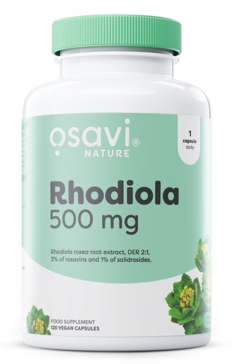 Osavi - Rhodiola, 500 mg, 120 vegankapslar | Veganska produkterHälsa och välbefinnandeHälsokostRhodiolaNordisk vitalitet | Apoteka