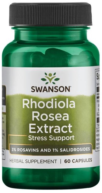 Swanson - Rhodiola Rosea Extrakt, 60 kapslar | Hälsa och välbefinnandeAntioxidanterHälsokostRhodiola | Apoteka