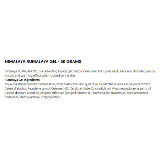 Himalaya - Rumalaya Gel, 50g - Bild 2
