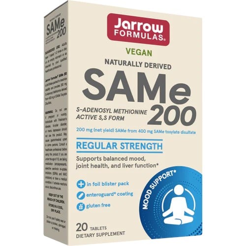 Jarrow Formulas - SAMe 200, 20 tabletter | Vitaminer och MineralerHälsa och välbefinnandeAminosyror och BCAAHälsokostFitness och träningMelatonin | Apoteka