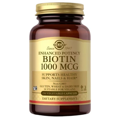 Solgar - Biotin, 1000 mcg, 250 kapslar | Vitaminer och MineralerVissa vitaminerBiotin | Apoteka