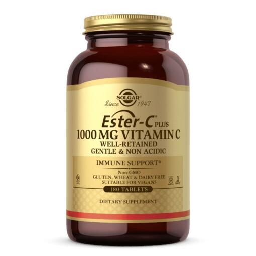 SOLGAR Ester-C Plus - 1000 mg Vitamin C (180 tabs)