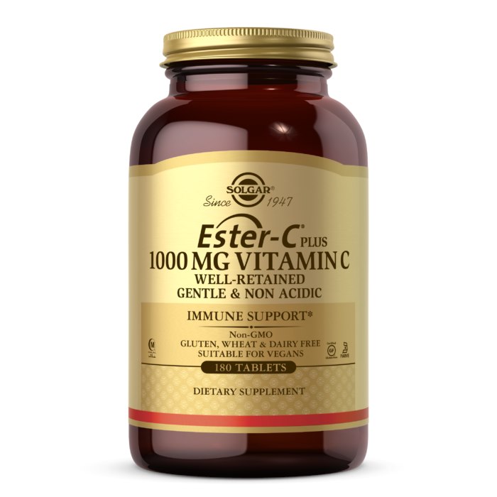 Solgar - Ester C Plus, Vitamin C 1000 mg, 180 tabletter | Vitaminer och MineralerVissa vitaminerVitamin C | Apoteka