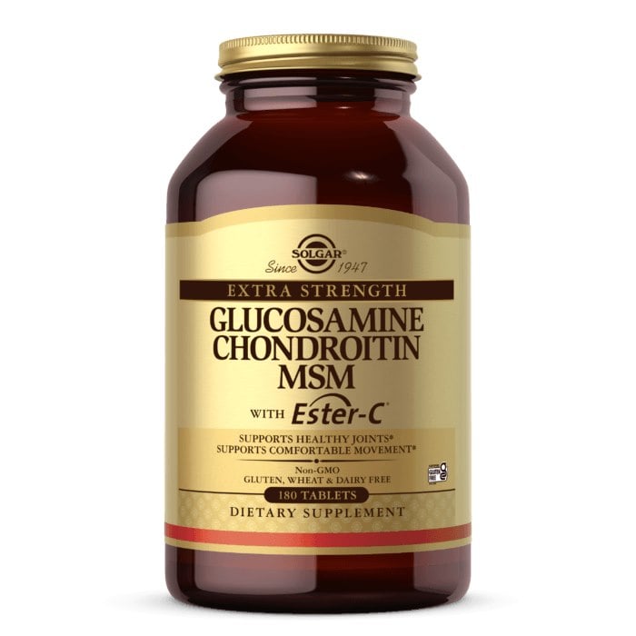Solgar - Extra Strength Glukosamin Kondroitin MSM med Ester-C, 180 tabletter | Vitaminer och MineralerKollagenGlukosaminsulfatMSM | Apoteka