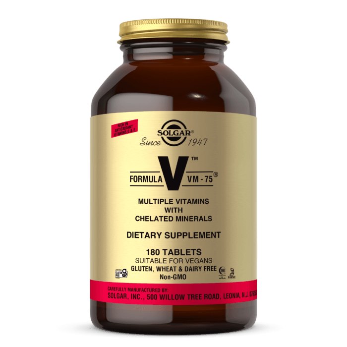Solgar - Formula VM-75, 180 tabletter | Vitaminer och MineralerMultivitaminerVissa vitaminer | Apoteka