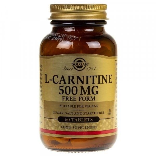 Solgar - L-Carnitine, 500 mg, 60 tabletter | Vitaminer och MineralerAminosyror och BCAAL-karnitinFitness och träningFosfatidylserin | Apoteka