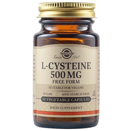 Solgar - L-Cystein, 500 mg (30 kapslar) | Vitaminer och MineralerAminosyror och BCAAIndividuella aminosyrorMultimineralerFitness och träning | Apoteka