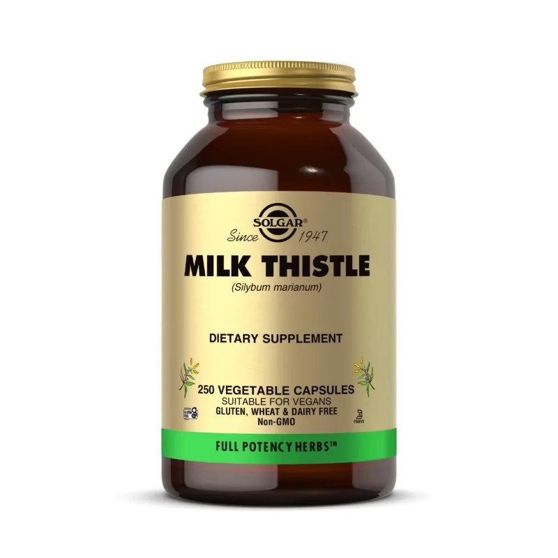 Solgar - Mjölktistel, 250 kapslar | Vitaminer och MineralerHälsa och välbefinnandeÖrttillskottMjölktistelMariatistelÖrter och växtbaserade preparat | Apoteka