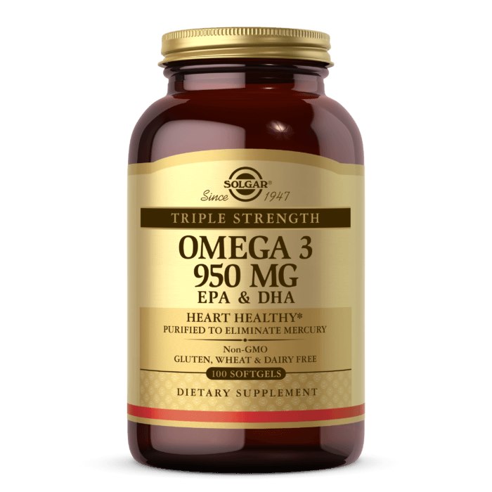 Solgar - Omega 3, 950 mg EPA & DHA, 100 kapslar | Vitaminer och MineralerOmegas - EFA - CLA - oljorOmega och fiskoljaOmega & Näringsoljor | Apoteka