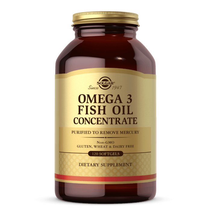 Solgar - Omega 3 Fiskoljekoncentrat, 120 kapslar | Vitaminer och MineralerOmegas - EFA - CLA - oljorOmega & Näringsoljor | Apoteka