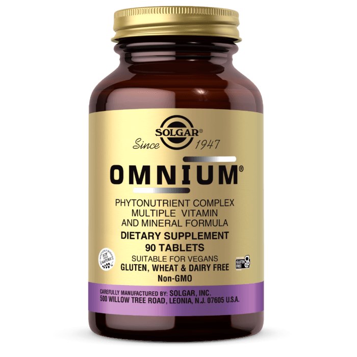 Solgar - Omnium, Fytonäringskomplex Multivitamin- och Mineralformel, 90 tabletter | Vitaminer och MineralerMultivitaminerVissa vitaminer | Apoteka