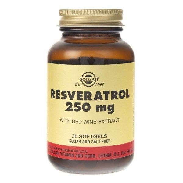 Solgar - Resveratrol med Rödvinsextrakt, 250 mg (30 kapslar) | Vitaminer och MineralerResveratrol | Apoteka