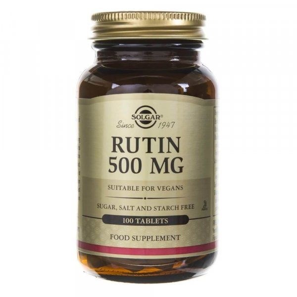 Solgar - Rutin, 500 mg, 100 tabletter | Vitaminer och MineralerHälsa och välbefinnandeÖrttillskottÖrter och växtbaserade preparat | Apoteka