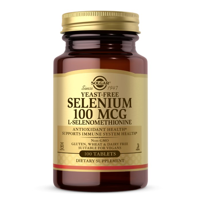 Solgar - Selen, 100 mcg jästfri (100 tabletter) | Vitaminer och MineralerVissa mineralerSelen | Apoteka