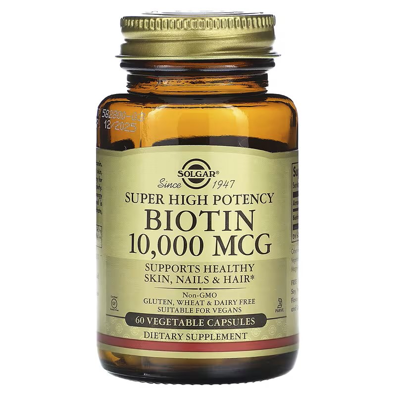 Solgar - Super High Potency Biotin, 10000 mcg, 60 kapslar | Vitaminer och MineralerVissa vitaminerBiotin | Apoteka