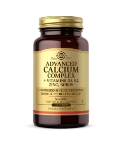 SOLGAR Ultimate Bone Support - Advanced Calcium Complex (D3 + K2 + Zinc + Boron) (120 tabs)