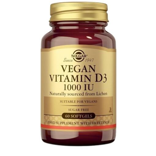 SOLGAR Vegan Vitamin D3 (60 Softgels)