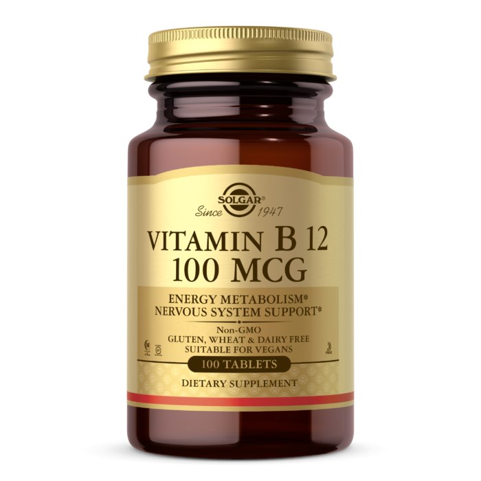 Solgar - Vitamin B12, 100 mcg, 100 tabletter | Vitaminer och MineralerVissa vitaminerB12 | Apoteka