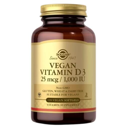 SOLGAR Vitamin D3 25 mcg (1000 IU) (120 Softgels)