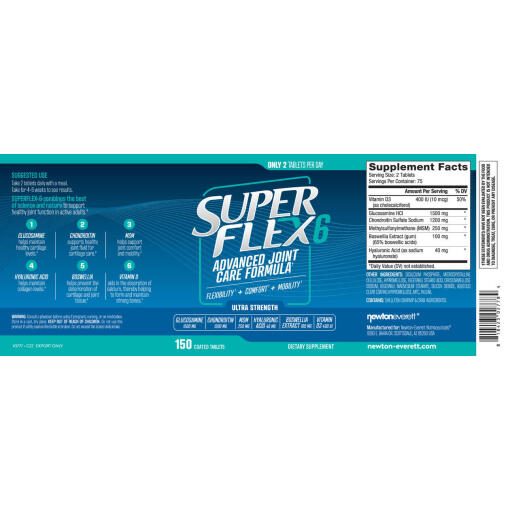 Superflex-6 - Kosttillskottstabletter, 60 st - Bild 6