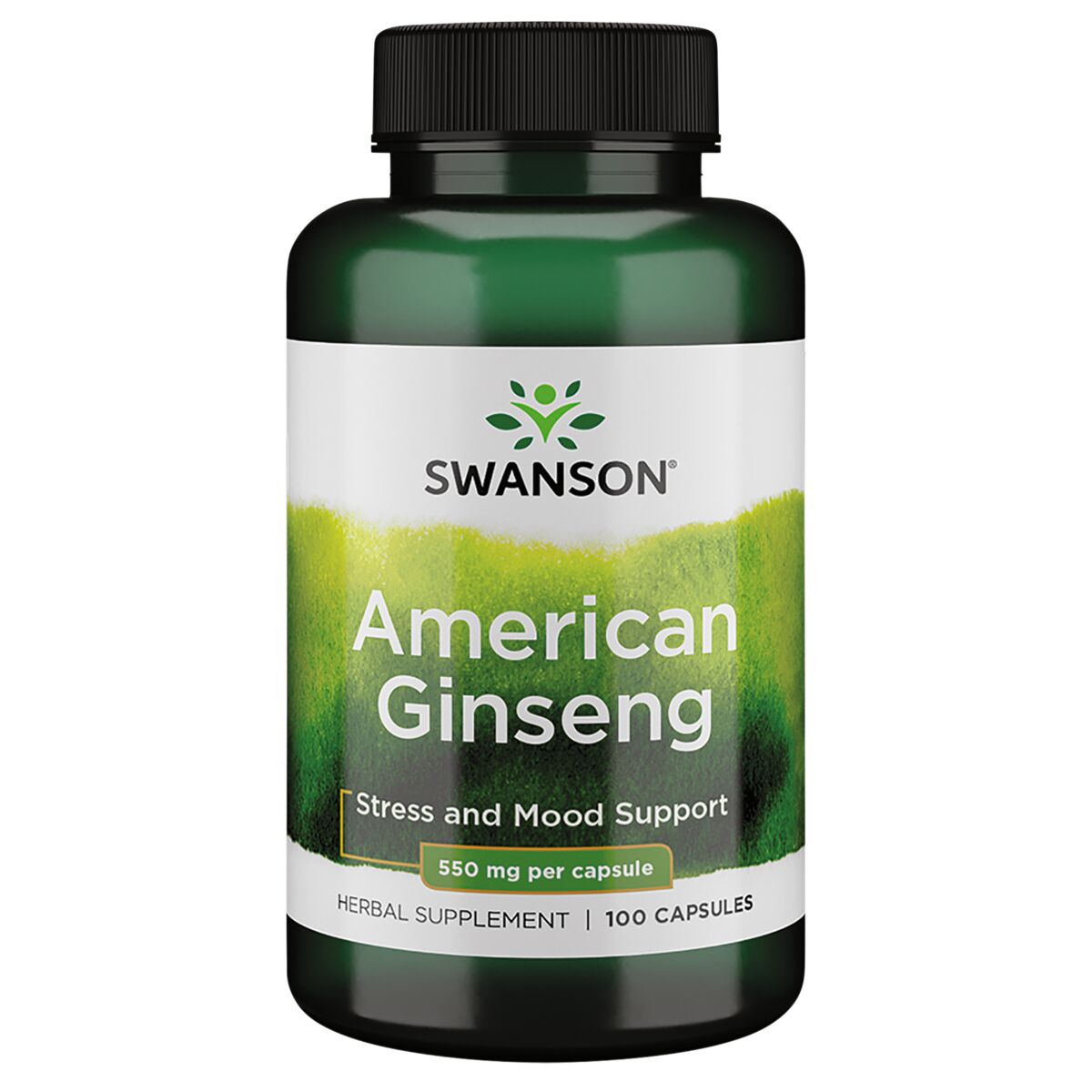Swanson - Amerikansk Ginseng, 550 mg, 100 kapslar | Hälsa och välbefinnandeHälsokostGinsengNordisk vitalitet | Apoteka