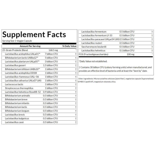 Swanson - Epic Pro 25-stams Probiotika, 30 miljarder CFU (30 vegetabiliska kapslar) - Bild 2