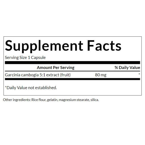 Swanson - Garcinia Cambogia 5:1 Extrakt, 80 mg (60 Kapslar) - Bild 2
